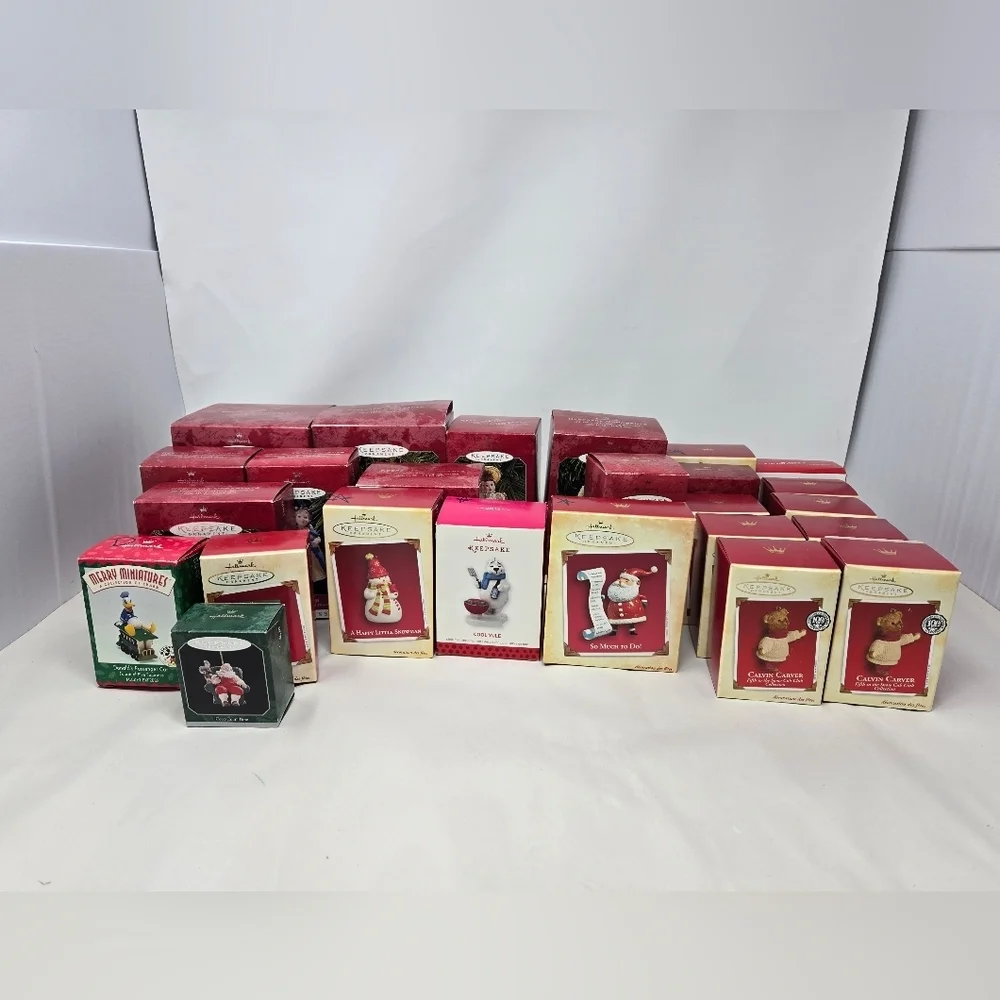 Hallmark Keepsake Christmas Ornaments Quantity 26 All Different Sizes Santa Bear